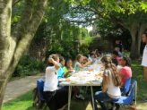 Dinner in the garden at Chichester Cathedral
