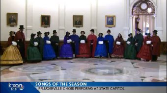 The Pflugerville High School Choir was given the opportunity to perform in the Capitol's rotunda, filling the building with music and song.