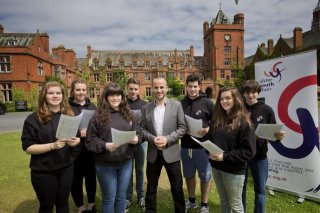 Ulster Youth Choir Artistic Director Dominic Peckham with members of the Ulster Youth Training Choir