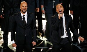 Common and John Legend perform Glory at the Oscars last year.