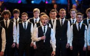 Fellow members of Only Boys Aloud dedicated a live performance to their friend during a performance on Saturday. They are pictured in 2012 performing at Children In Need