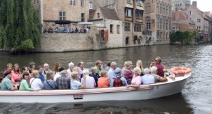 LCCS choristers take a canal trip in Bruges