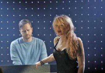 Todd Almond and Courtney Love in “Kansas City Choir Boy” at Oberon.