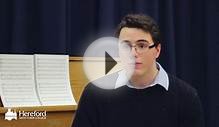 James talks about the Choral Scholarship Programme at